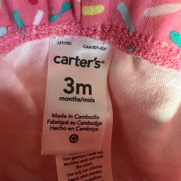 Lot of 5 Baby Girl Pants Bottoms Clothing Bundle 3 months Carters - Picture 10 of 11